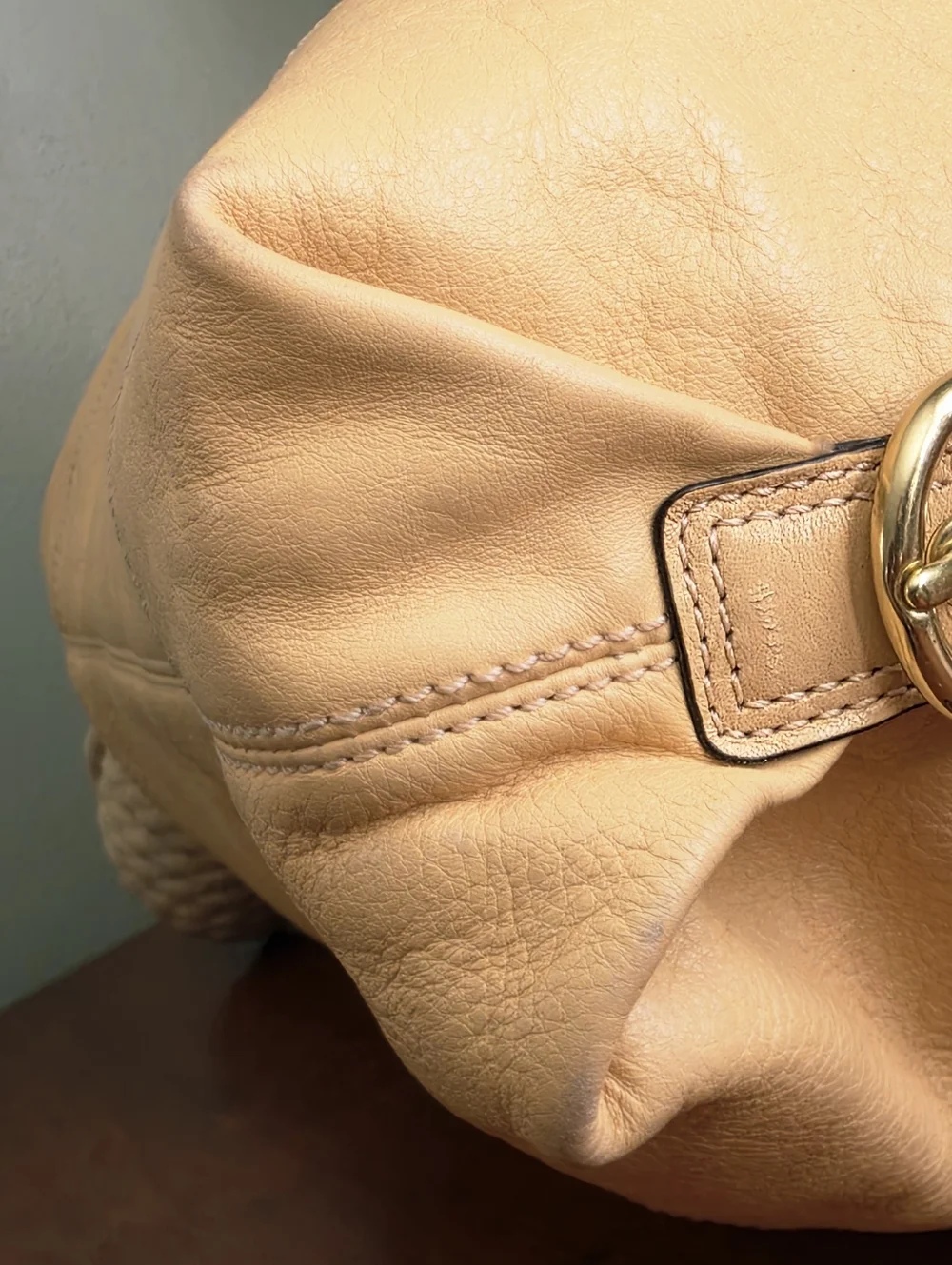 Coach 14574 Ashley Carryall Satchel Yellow Leather Shoulder Bag Y2K - Picture 7 of 16